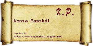 Konta Paszkál névjegykártya